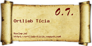 Ortlieb Tícia névjegykártya